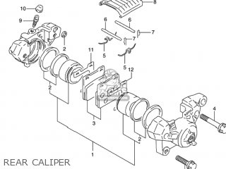 REAR CALIPER - GS500 2002 (K2) USA (E03)