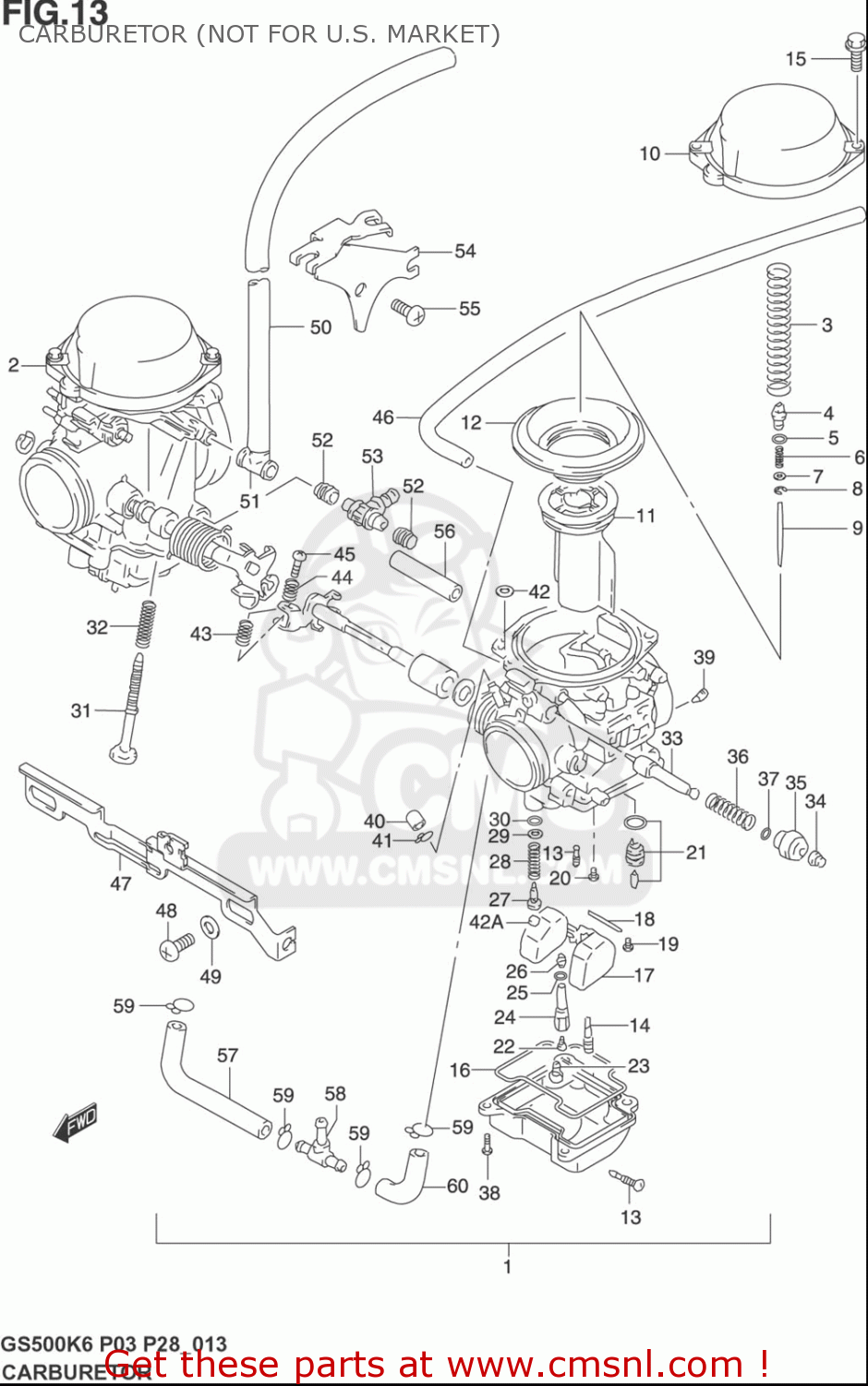 Suzuki Gs500 F 2004-2006 (usa) Carburetor (not For U.s. Market ...