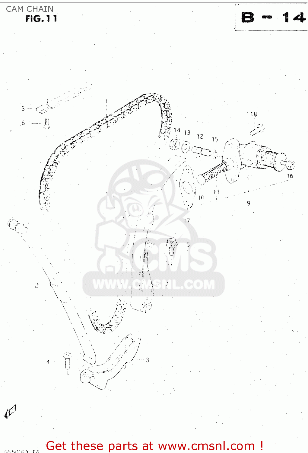 CAM CHAIN GS500E 1981 (X) GENERAL EXPORT (E01)