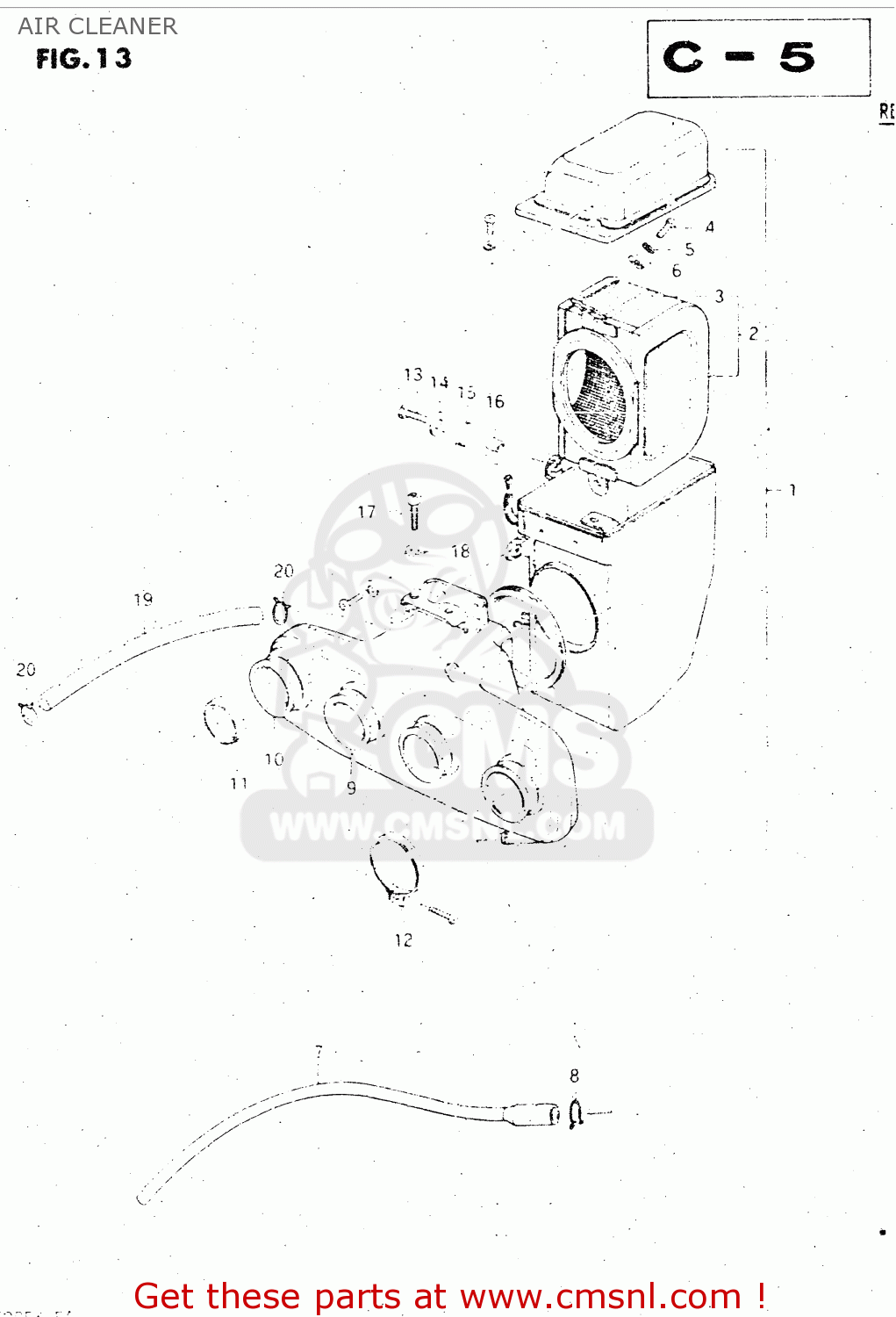 AIR CLEANER GS500E 1981 (X) GENERAL EXPORT (E01)