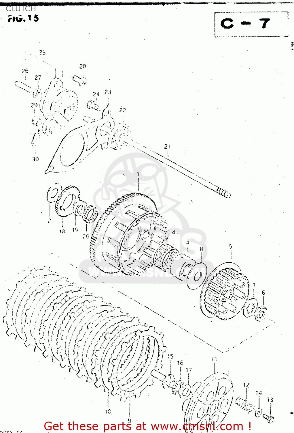 CLUTCH GS500E 1981 (X) GENERAL EXPORT (E01)