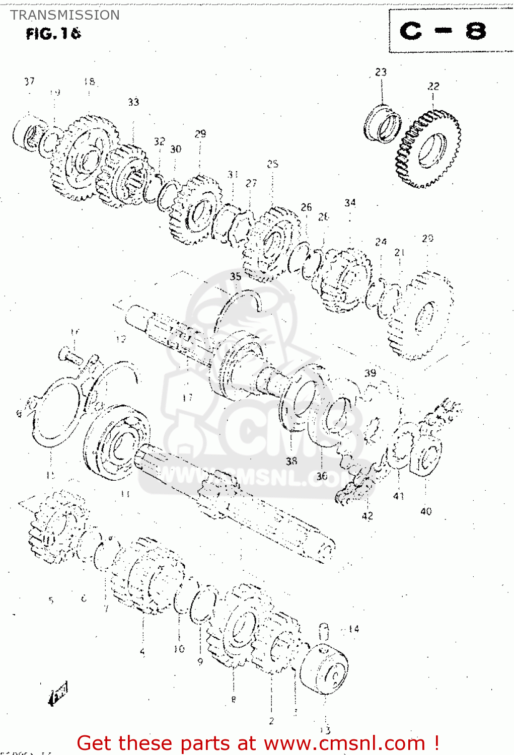 TRANSMISSION GS500E 1981 (X) GENERAL EXPORT (E01)