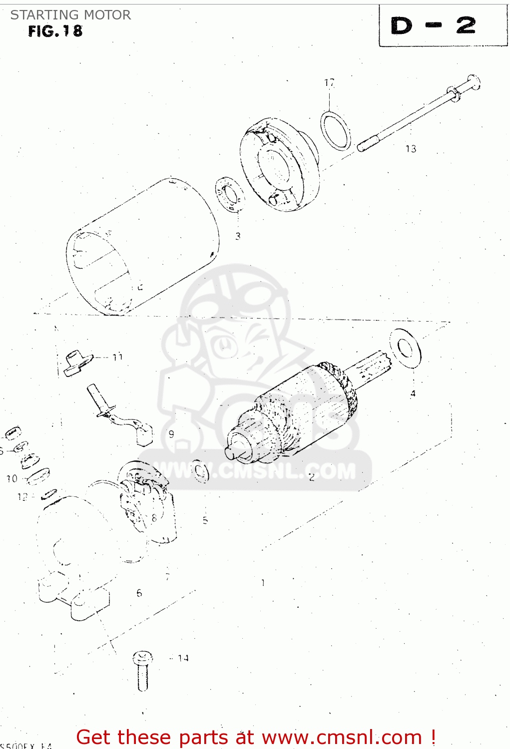 STARTING MOTOR GS500E 1981 (X) GENERAL EXPORT (E01)