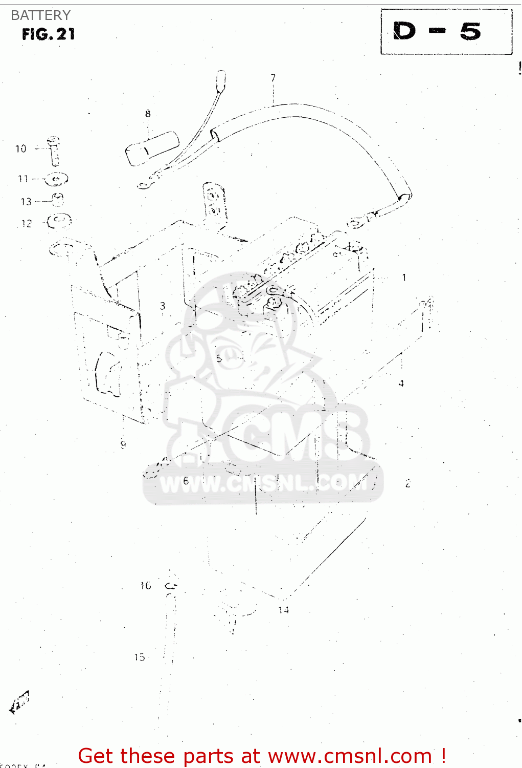 BATTERY GS500E 1981 (X) GENERAL EXPORT (E01)