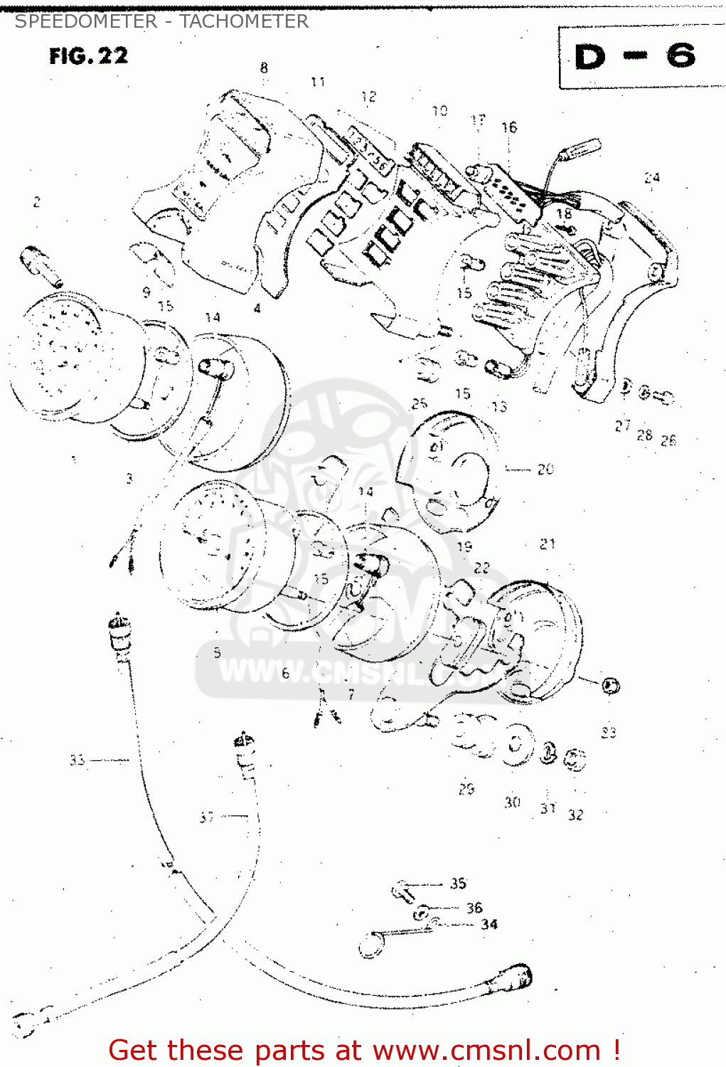 SPEEDOMETER - TACHOMETER GS500E 1981 (X) GENERAL EXPORT (E01)