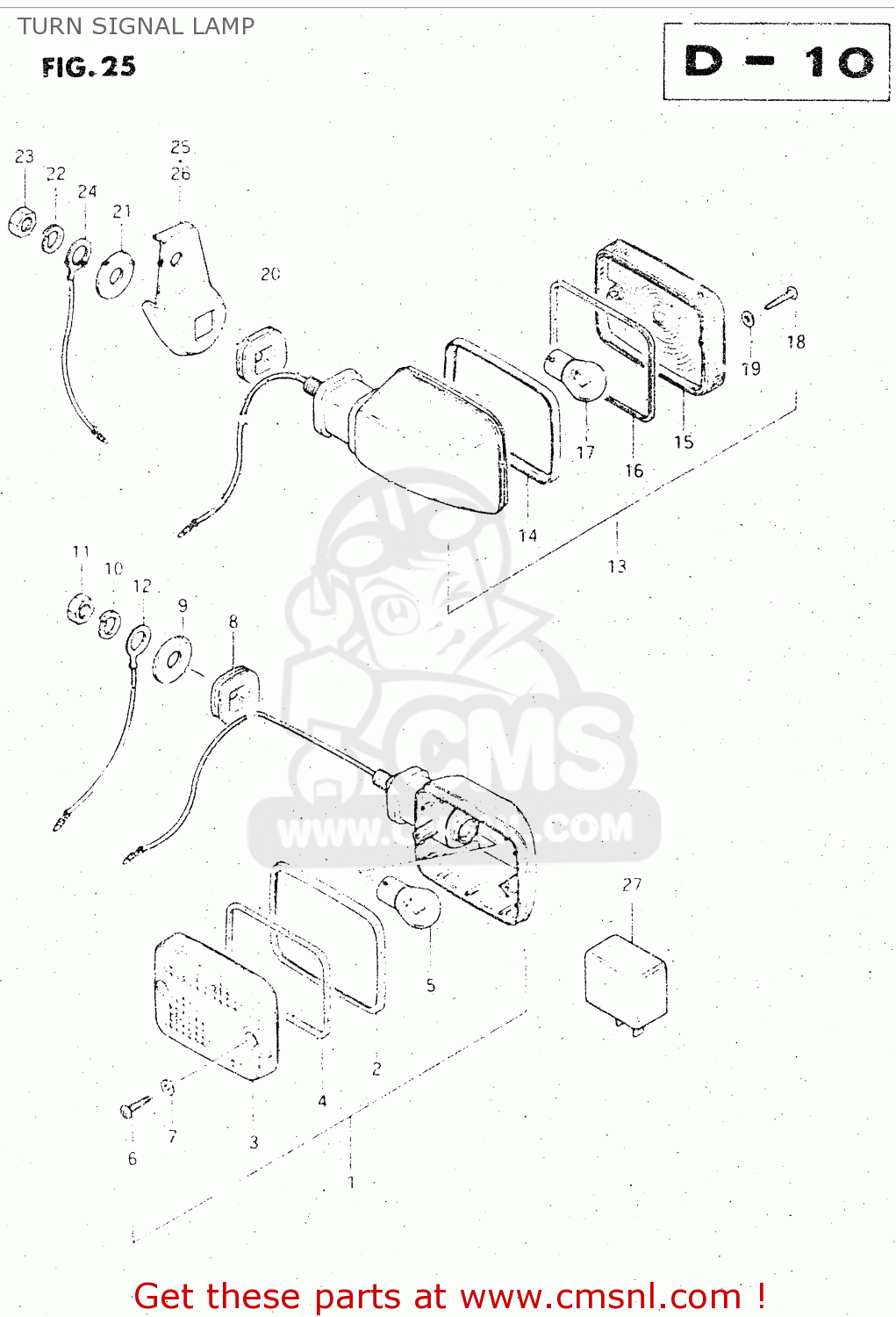 TURN SIGNAL LAMP GS500E 1981 (X) GENERAL EXPORT (E01)