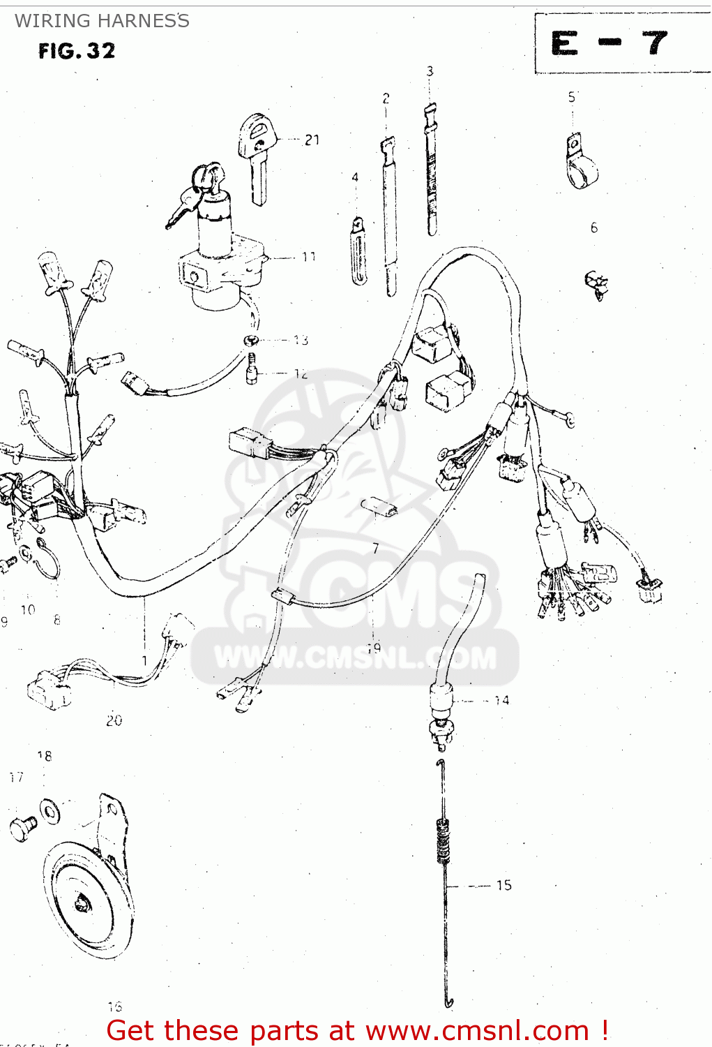 WIRING HARNESS GS500E 1981 (X) GENERAL EXPORT (E01)