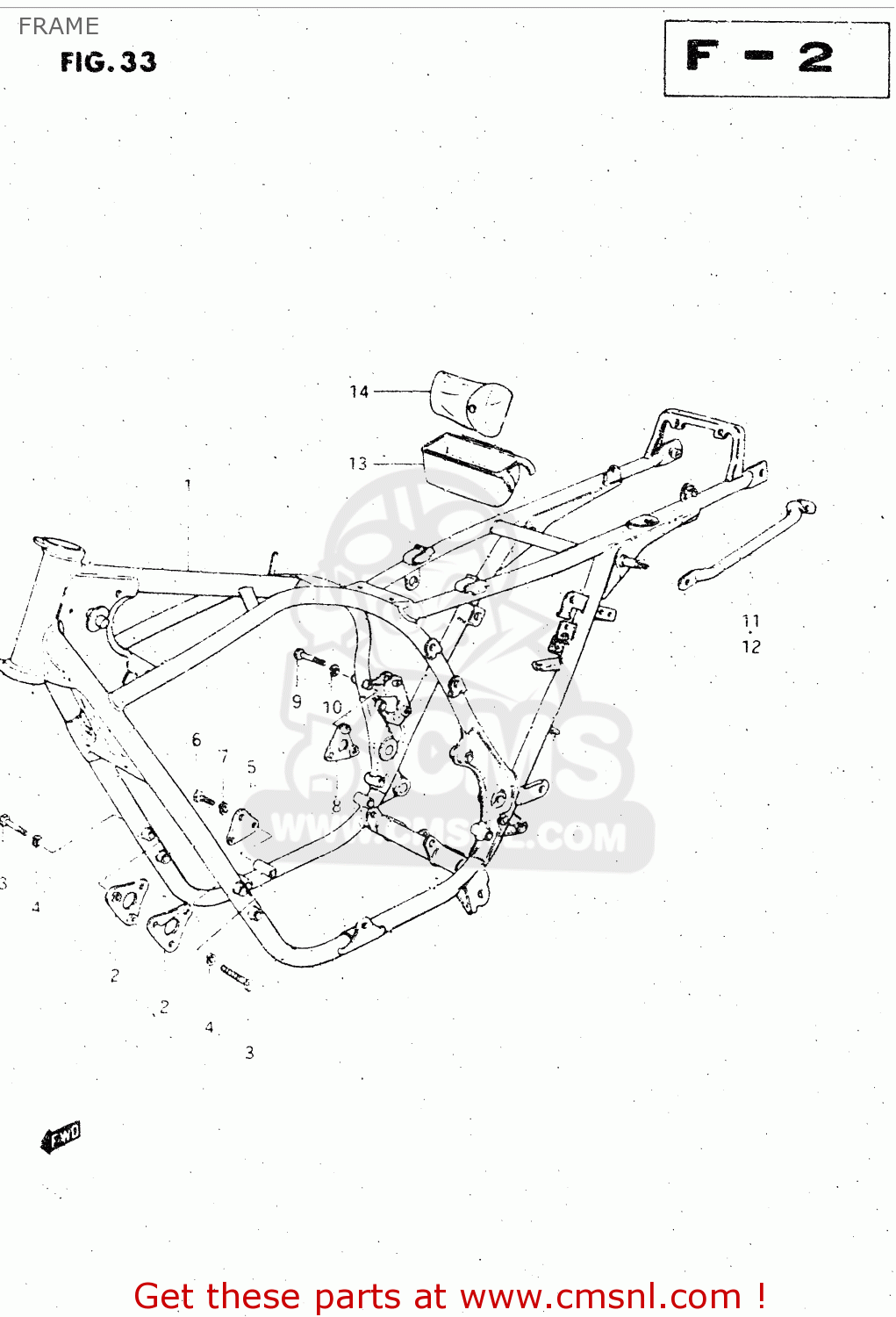 FRAME GS500E 1981 (X) GENERAL EXPORT (E01)
