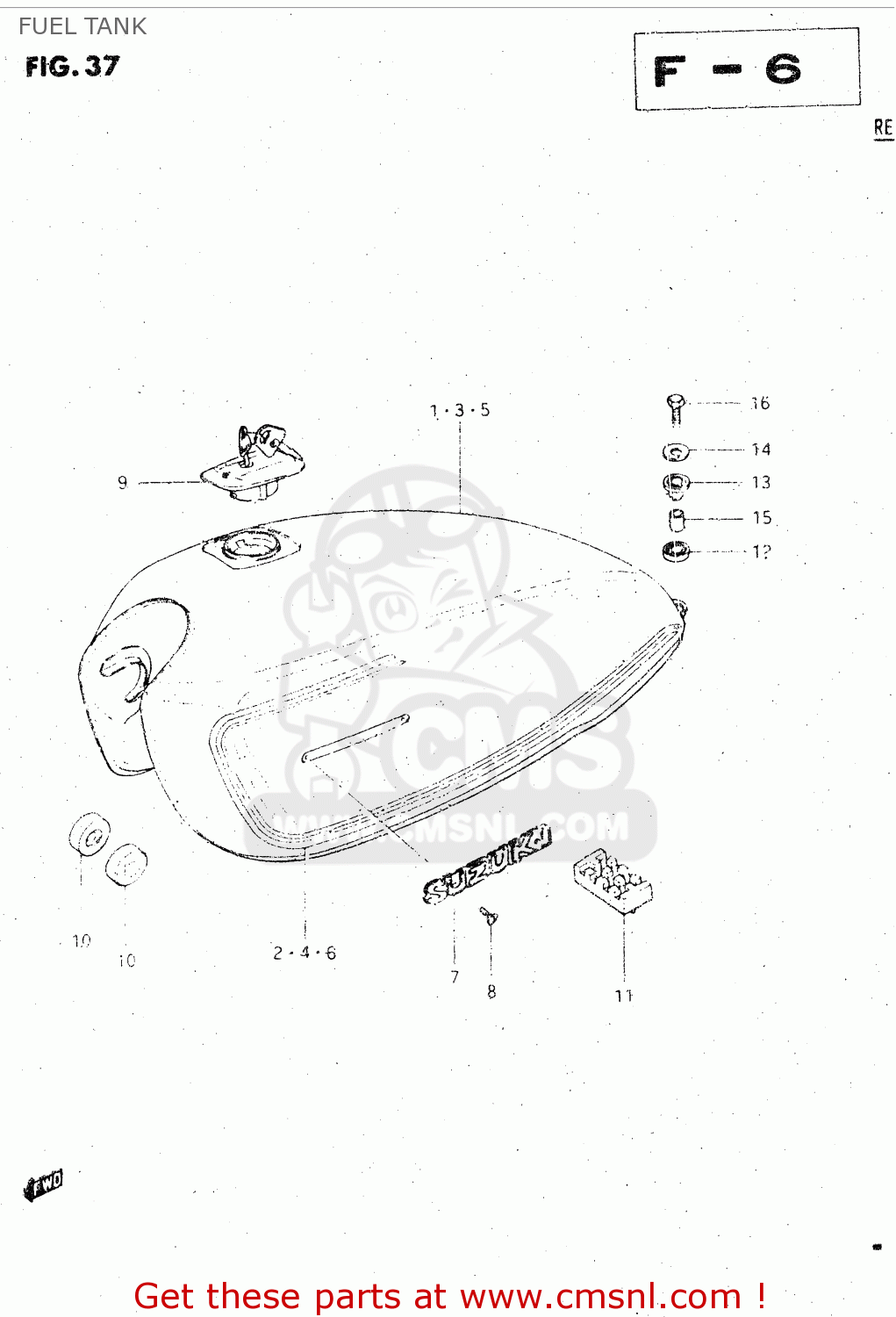 FUEL TANK GS500E 1981 (X) GENERAL EXPORT (E01)
