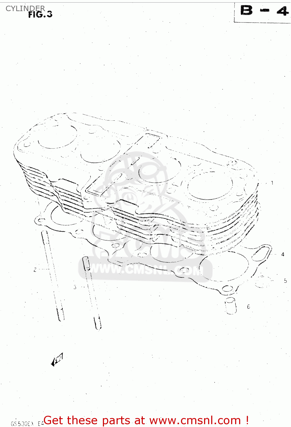 CYLINDER GS500E 1981 (X) GENERAL EXPORT (E01)