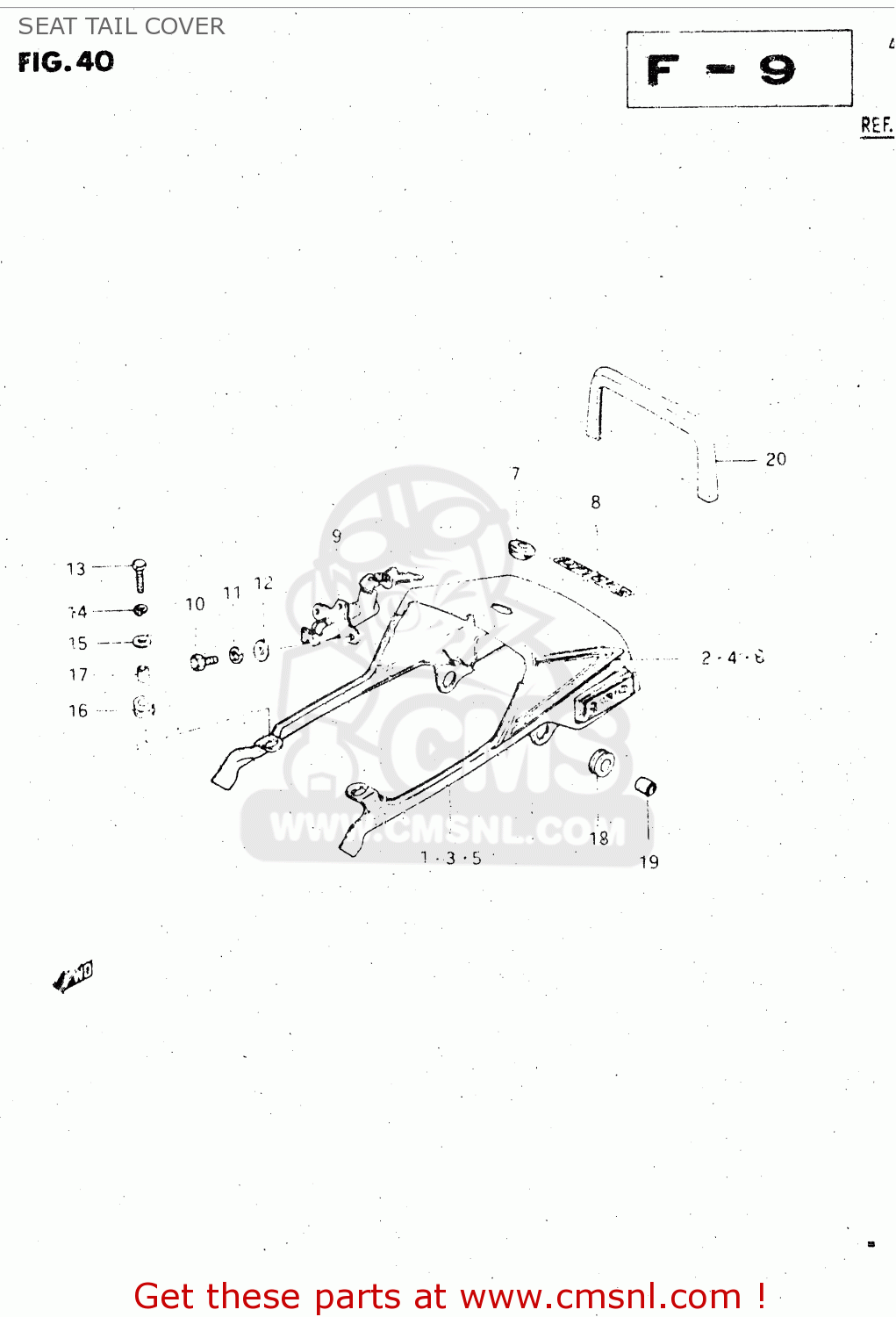 SEAT TAIL COVER GS500E 1981 (X) GENERAL EXPORT (E01)