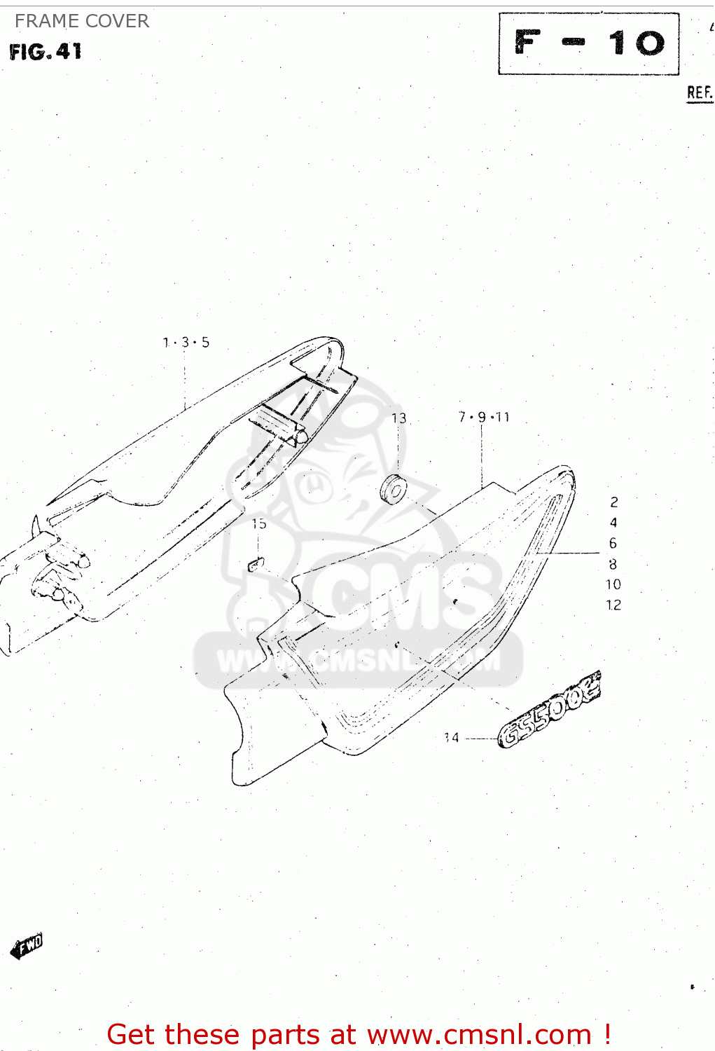 FRAME COVER GS500E 1981 (X) GENERAL EXPORT (E01)