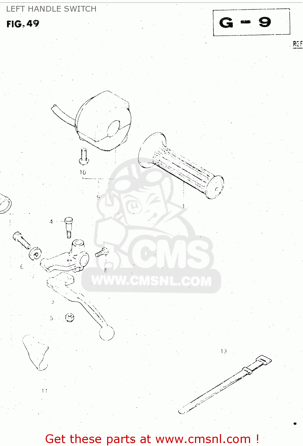 LEFT HANDLE SWITCH GS500E 1981 (X) GENERAL EXPORT (E01)