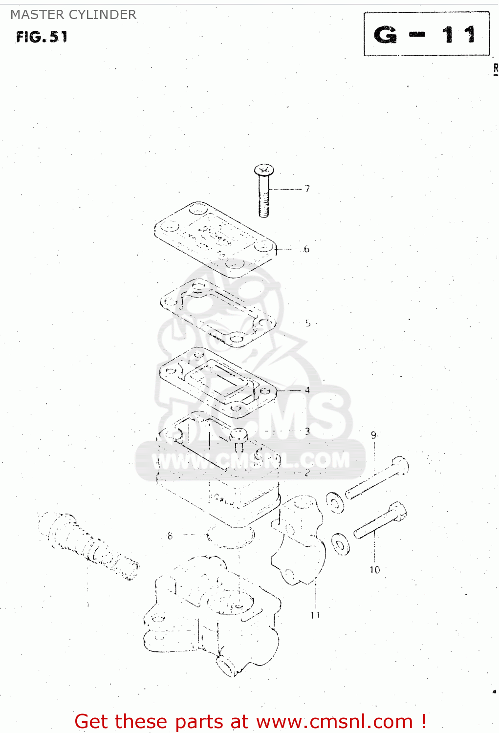 MASTER CYLINDER GS500E 1981 (X) GENERAL EXPORT (E01)