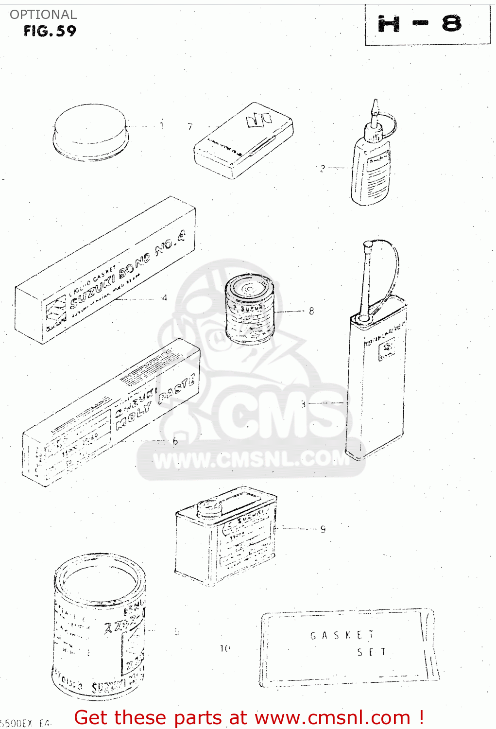 OPTIONAL GS500E 1981 (X) GENERAL EXPORT (E01)