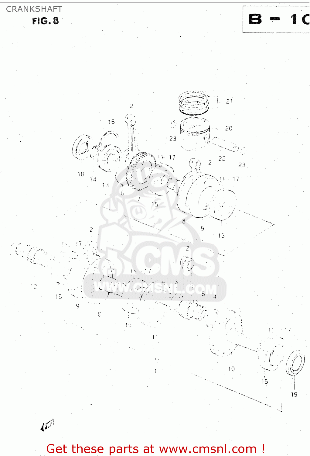 CRANKSHAFT GS500E 1981 (X) GENERAL EXPORT (E01)