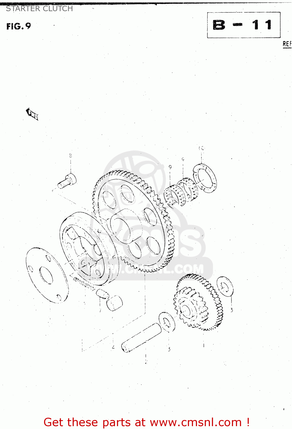 STARTER CLUTCH GS500E 1981 (X) GENERAL EXPORT (E01)