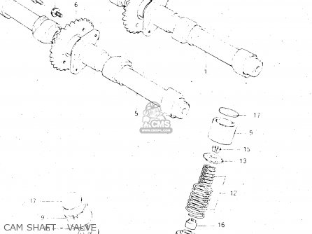 CAM SHAFT - VALVE - GS500E 1981 (X) GENERAL EXPORT (E01)