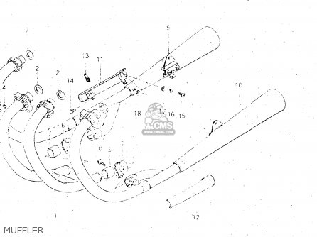 MUFFLER - GS500E 1981 (X) GENERAL EXPORT (E01)