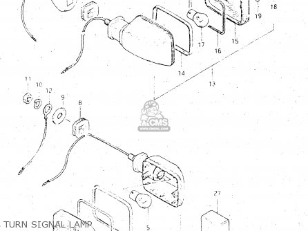 TURN SIGNAL LAMP - GS500E 1981 (X) GENERAL EXPORT (E01)