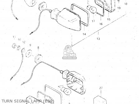 TURN SIGNAL LAMP (E39) - GS500E 1981 (X) GENERAL EXPORT (E01)