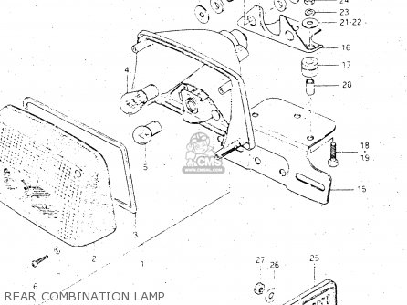 REAR COMBINATION LAMP - GS500E 1981 (X) GENERAL EXPORT (E01)