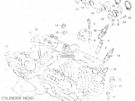 CYLINDER HEAD - GS500E 1981 (X) GENERAL EXPORT (E01)