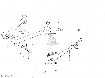 STAND - GS500E 1981 (X) GENERAL EXPORT (E01)