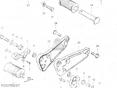 FOOTREST - GS500E 1981 (X) GENERAL EXPORT (E01)