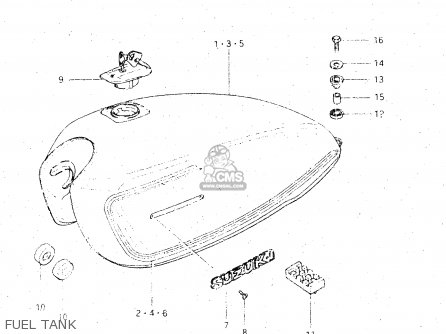 FUEL TANK - GS500E 1981 (X) GENERAL EXPORT (E01)