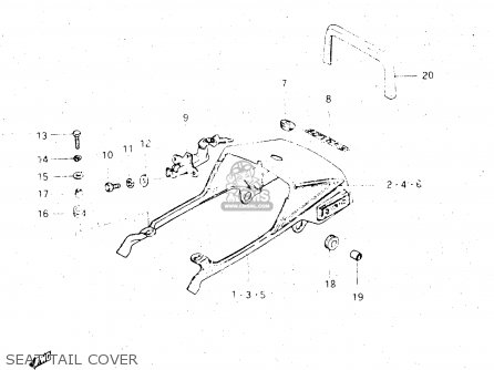 SEAT TAIL COVER - GS500E 1981 (X) GENERAL EXPORT (E01)