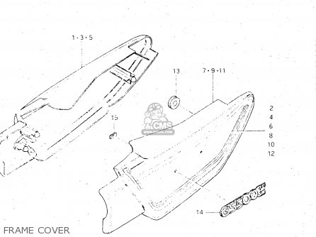 FRAME COVER - GS500E 1981 (X) GENERAL EXPORT (E01)
