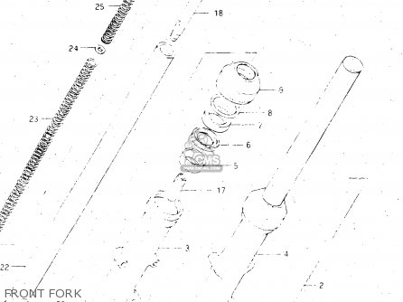 FRONT FORK - GS500E 1981 (X) GENERAL EXPORT (E01)