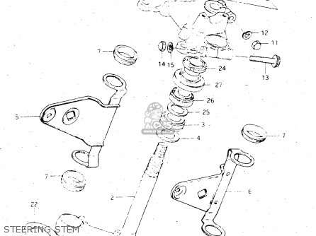 STEERING STEM - GS500E 1981 (X) GENERAL EXPORT (E01)