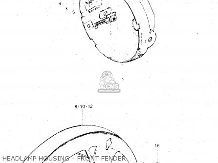 HEADLAMP HOUSING - FRONT FENDER - GS500E 1981 (X) GENERAL EXPORT (E01)