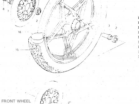 FRONT WHEEL - GS500E 1981 (X) GENERAL EXPORT (E01)