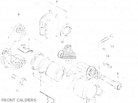 FRONT CALIPERS - GS500E 1981 (X) GENERAL EXPORT (E01)