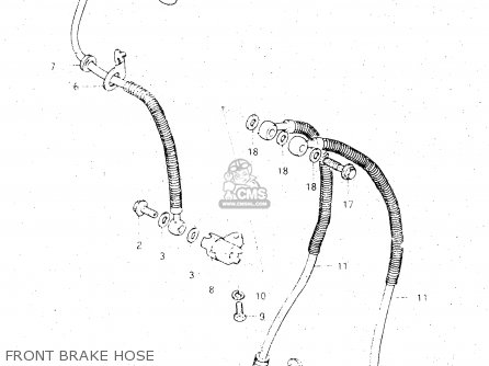 FRONT BRAKE HOSE - GS500E 1981 (X) GENERAL EXPORT (E01)
