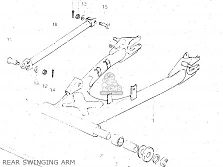 REAR SWINGING ARM - GS500E 1981 (X) GENERAL EXPORT (E01)