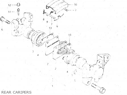 REAR CARIPERS - GS500E 1981 (X) GENERAL EXPORT (E01)