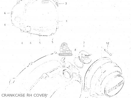 CRANKCASE RH COVER - GS500E 1981 (X) GENERAL EXPORT (E01)