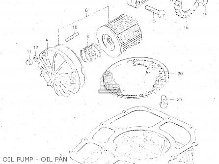 OIL PUMP - OIL PAN - GS500E 1981 (X) GENERAL EXPORT (E01)