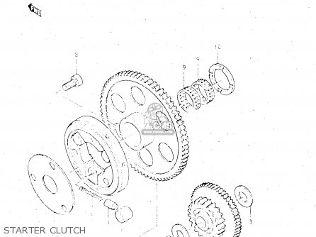 STARTER CLUTCH - GS500E 1981 (X) GENERAL EXPORT (E01)