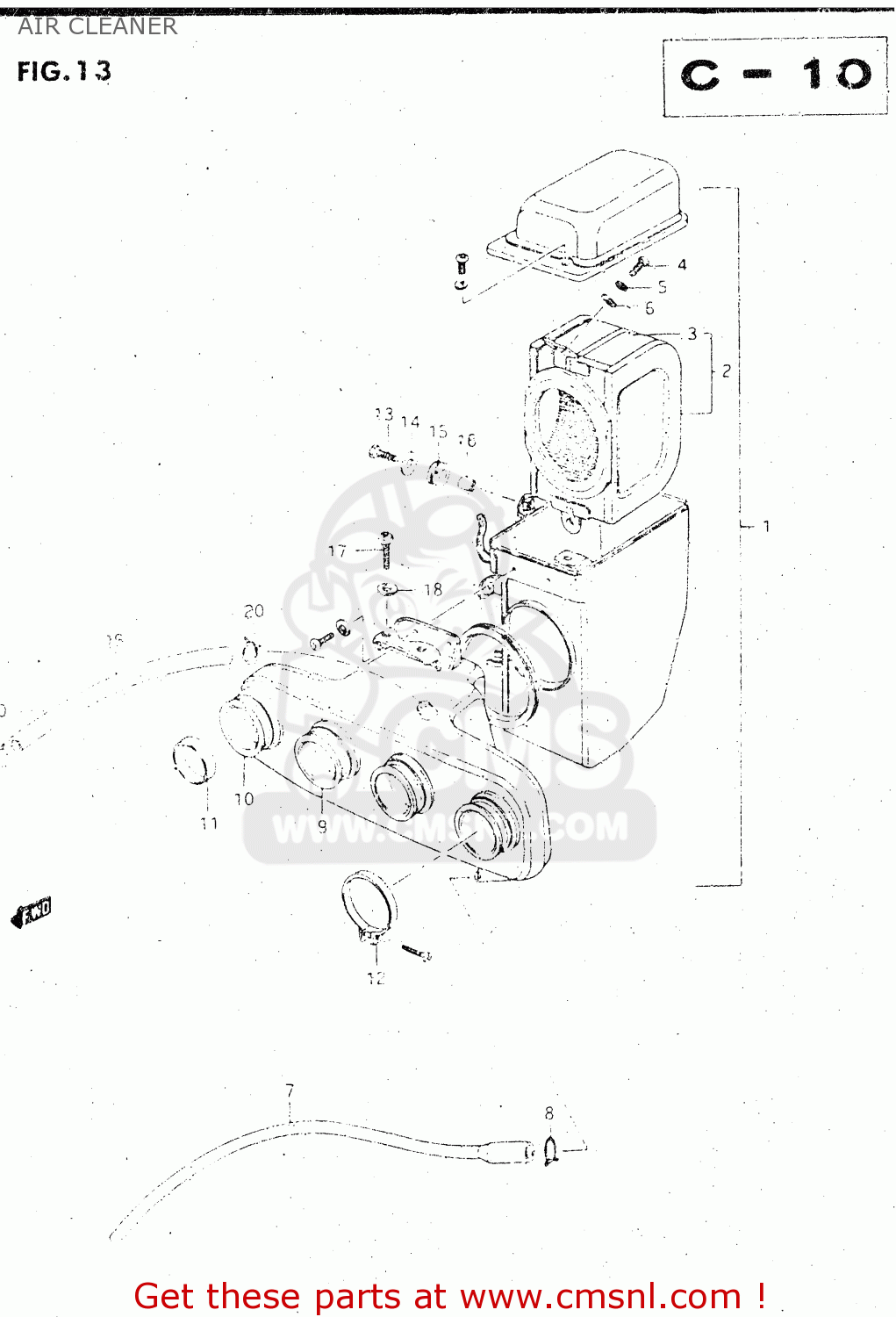 AIR CLEANER GS500E 1982 (Z) GENERAL EXPORT (E01)