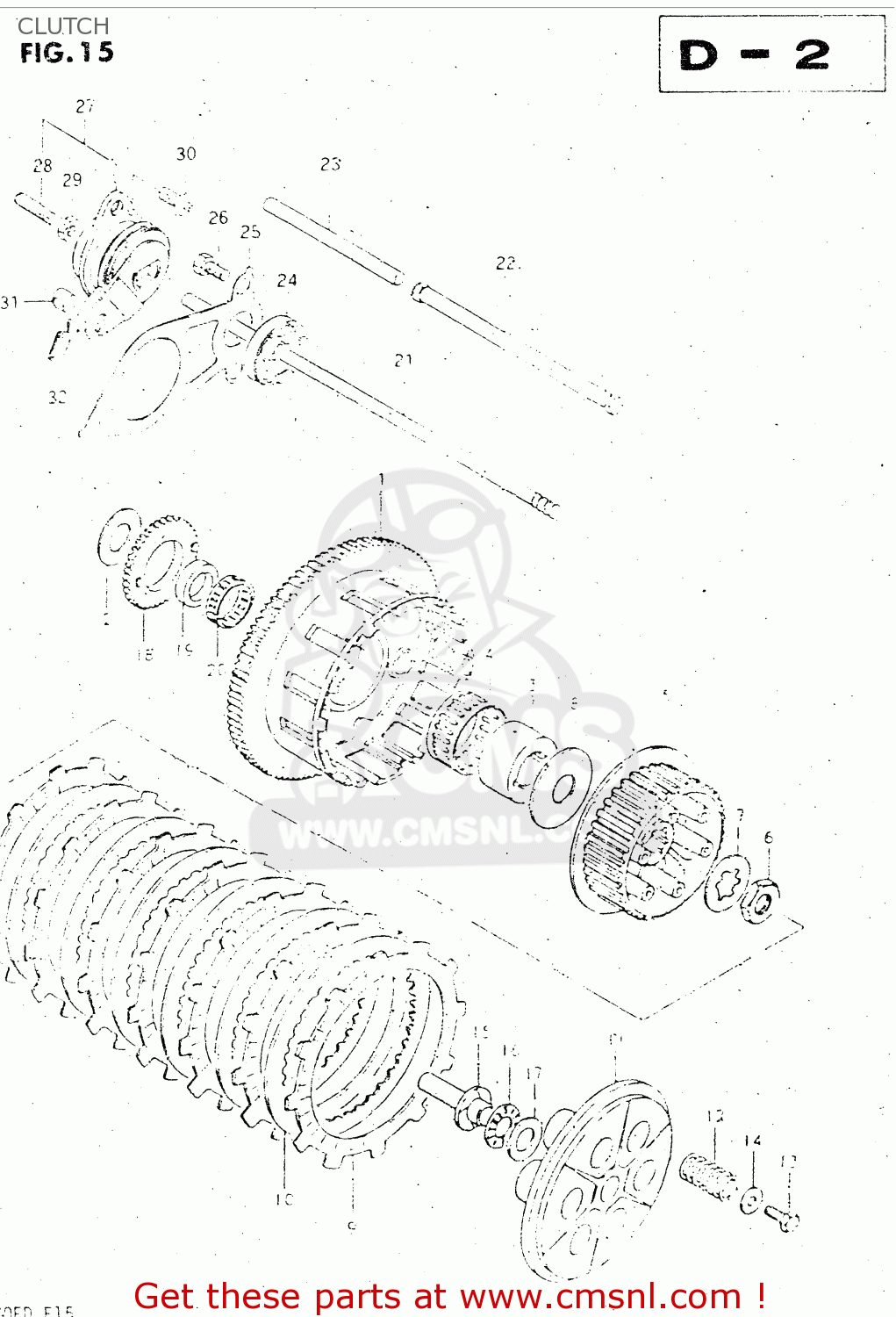 CLUTCH GS500E 1982 (Z) GENERAL EXPORT (E01)