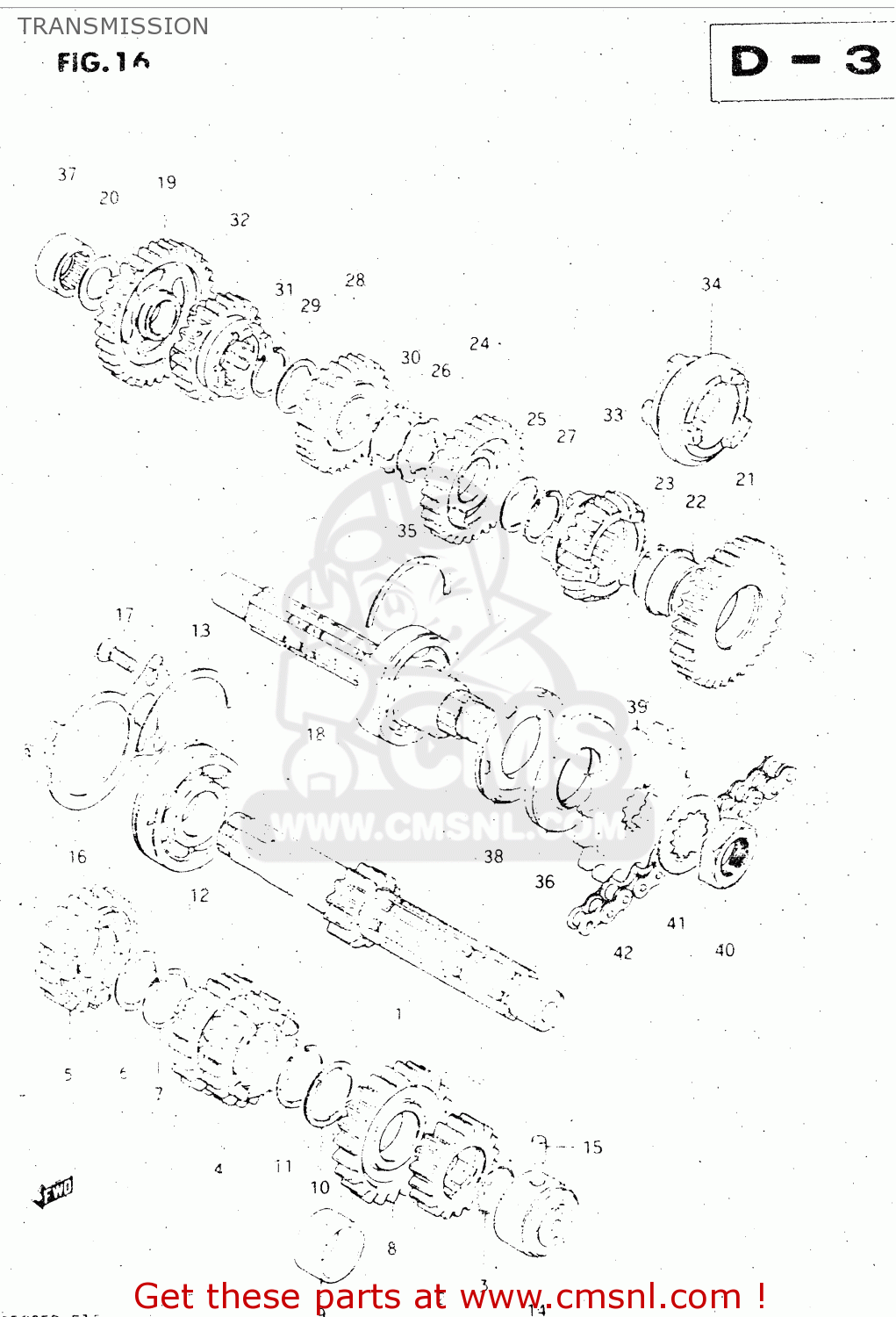TRANSMISSION GS500E 1982 (Z) GENERAL EXPORT (E01)