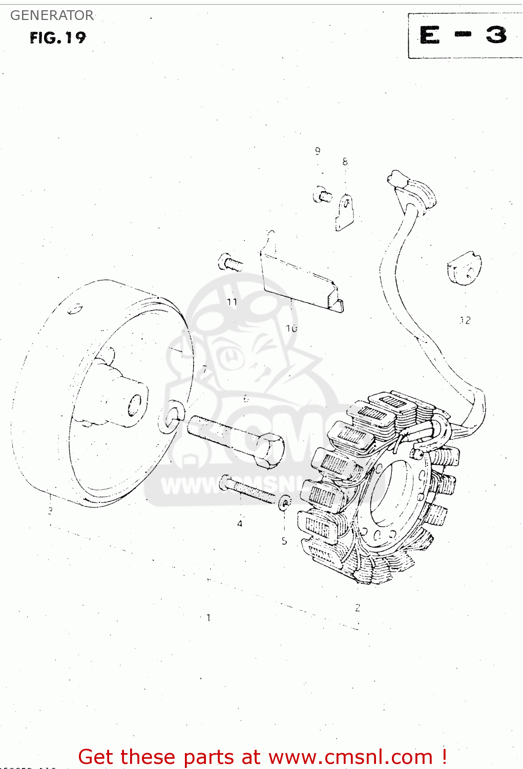 GENERATOR GS500E 1982 (Z) GENERAL EXPORT (E01)