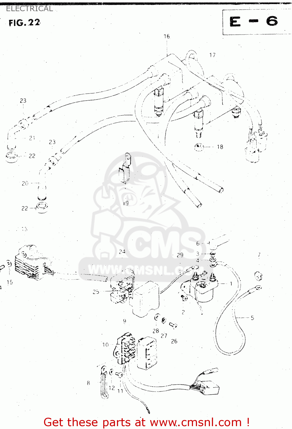 ELECTRICAL GS500E 1982 (Z) GENERAL EXPORT (E01)