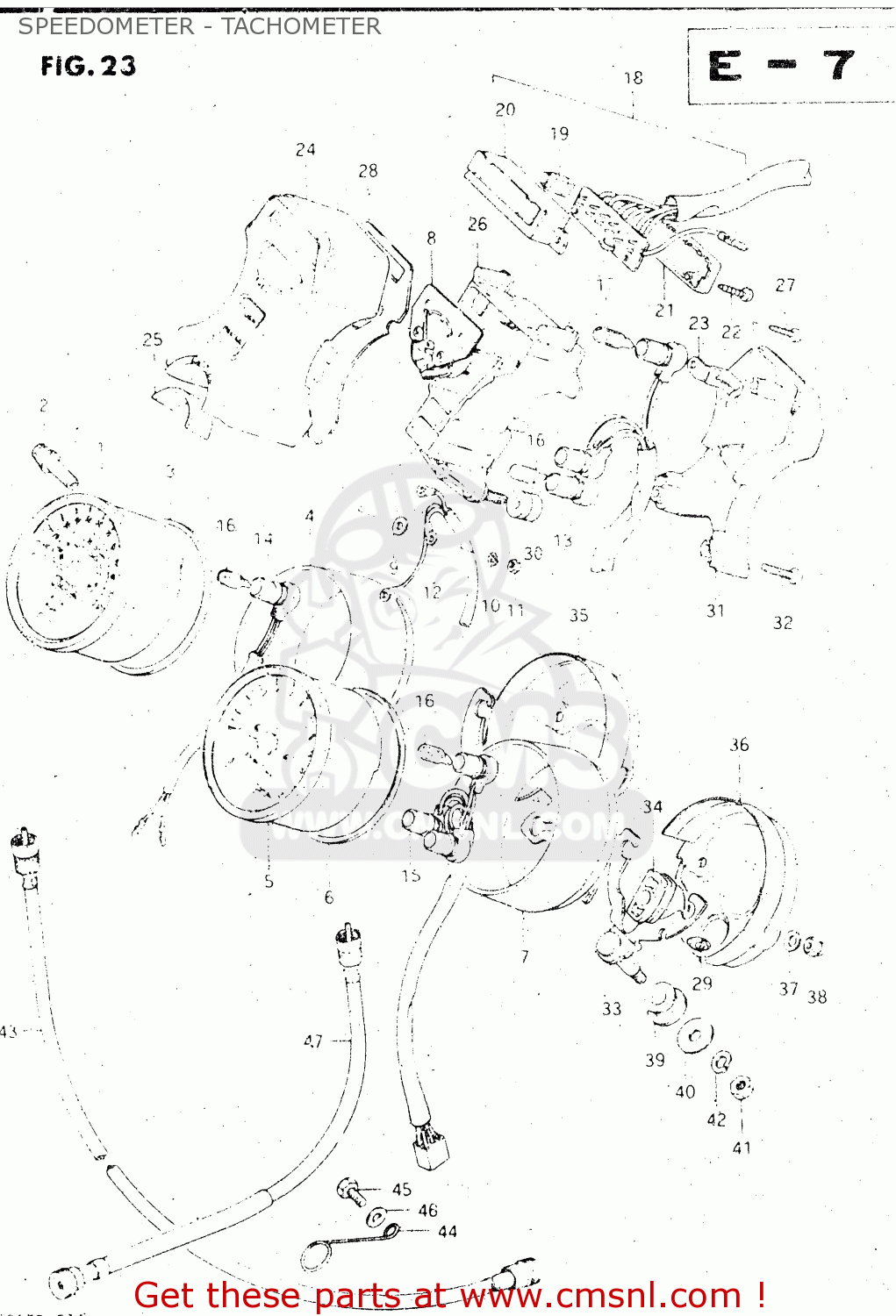 SPEEDOMETER - TACHOMETER GS500E 1982 (Z) GENERAL EXPORT (E01)