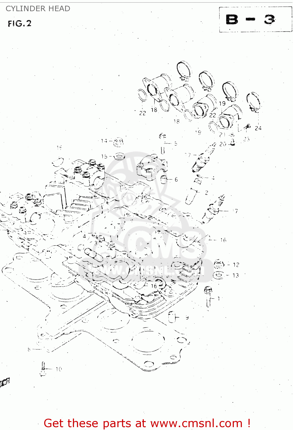 CYLINDER HEAD GS500E 1982 (Z) GENERAL EXPORT (E01)